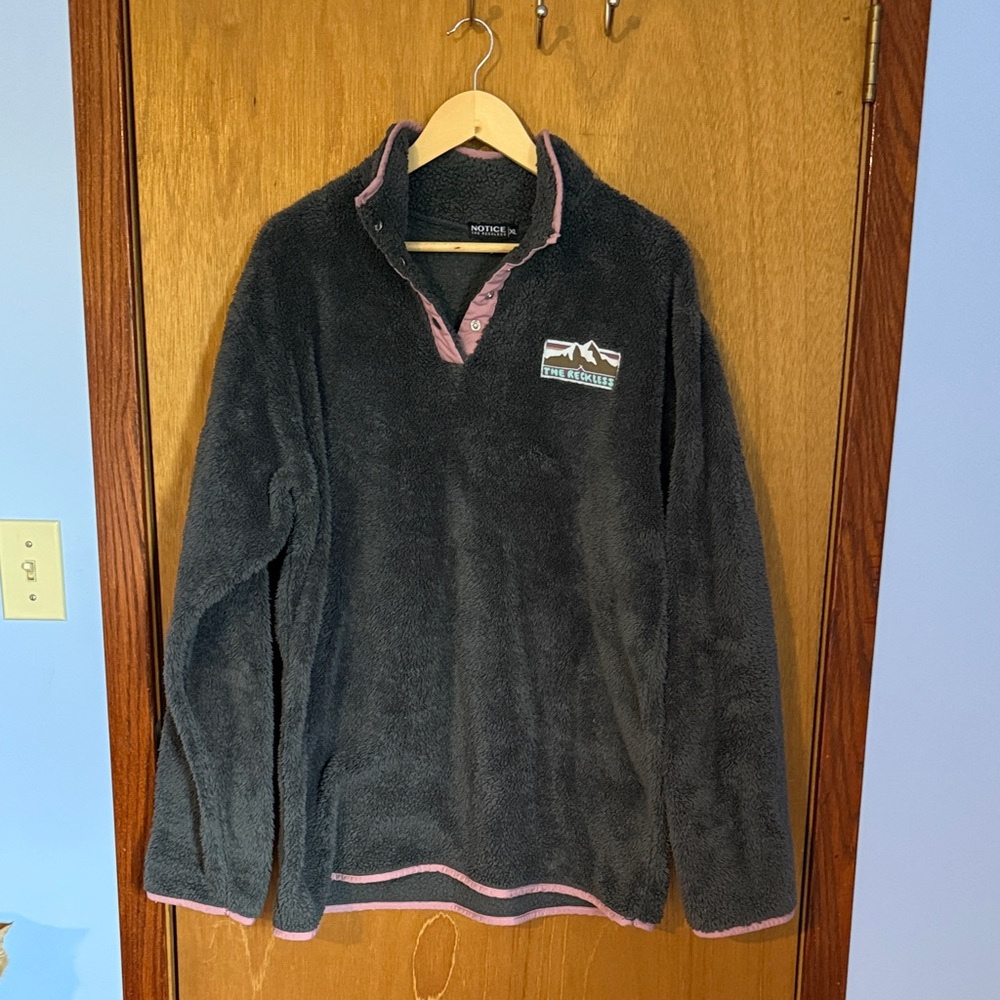 Women's Navy Fleece Pullover by True Grit